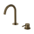 Nero Mecca Hob Basin Mixer Set Arc Spout Tumbled Antique Brass