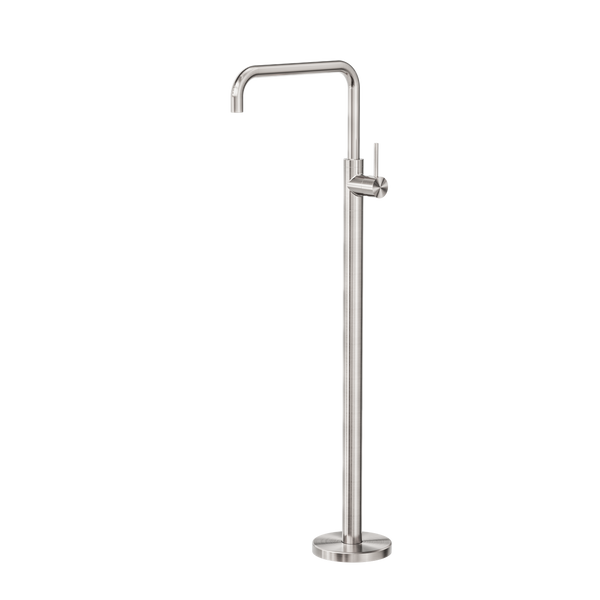 Nero Mecca Freestanding Bath Mixer Square Shape Brushed Nickel