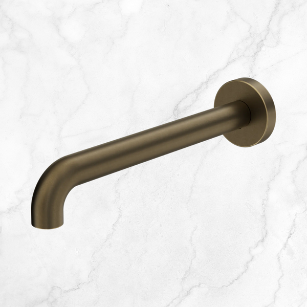 Nero Mecca Basin/Bath Spout Only 230mm II Tumbled Antique Brass