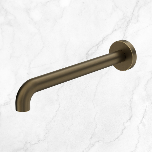 Nero Mecca Basin/Bath Spout Only 260mm II Tumbled Antique Brass