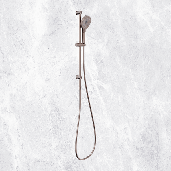 Nero Mecca Shower Rail With Opal Shower Brushed Bronze