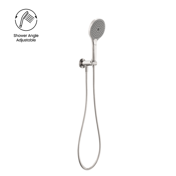 Nero Mecca Shower Bracket With Air Shower II Brushed Nickel