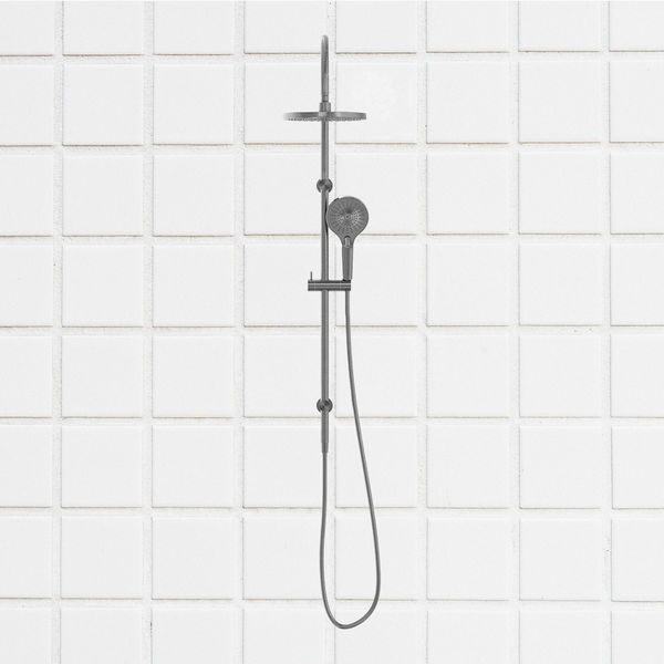 Nero Mecca Twin Shower with Opal Shower Gunmetal