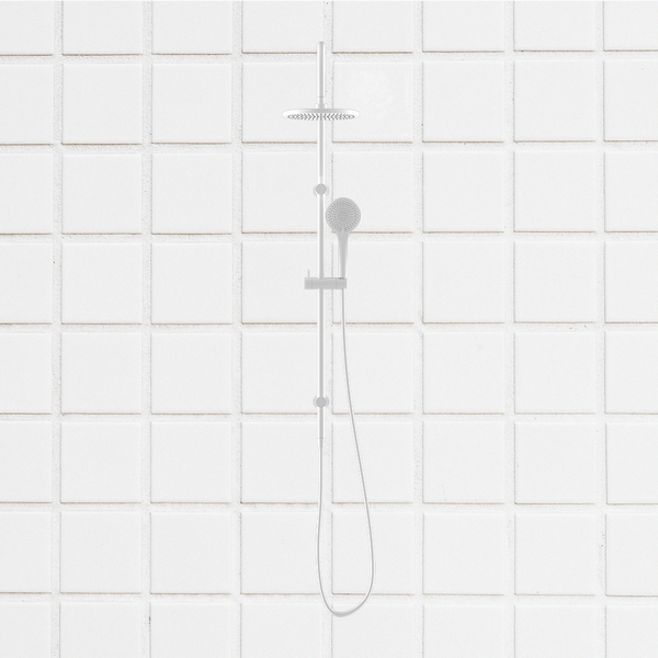 Nero Mecca Twin Shower with Air Shower Matte White