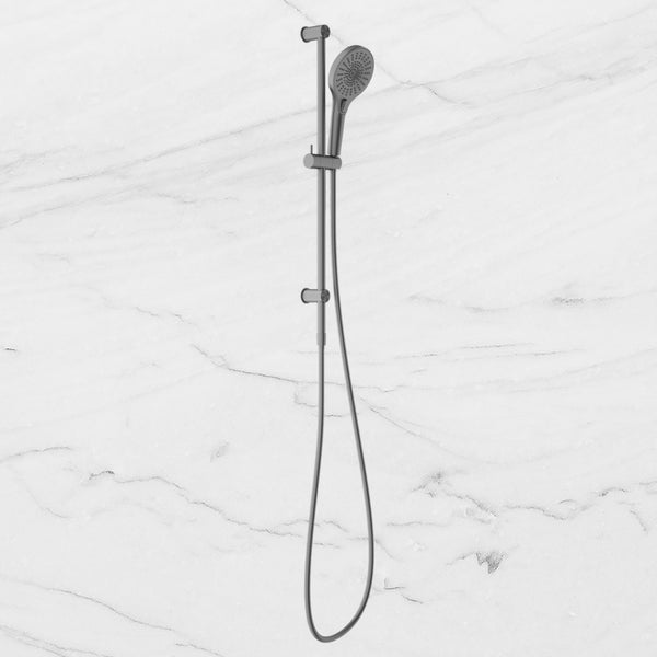 Nero Mecca Shower Rail With Opal Shower Brushed Gunmetal
