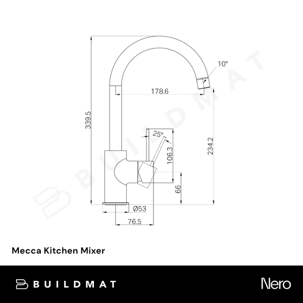 Nero Mecca Kitchen Mixer Chrome