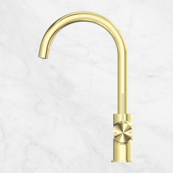 Nero Mecca Brushed Gold Kitchen Mixer