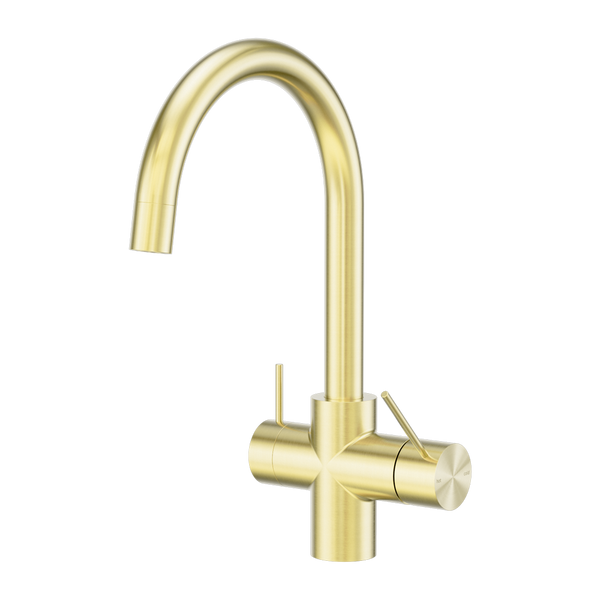 Mecca 3 Way Filtered Mixer Tap Brushed Gold
