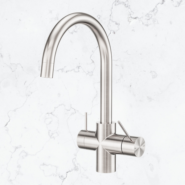 Nero Mecca 3 Way Filtered Mixer Tap Brushed Nickel