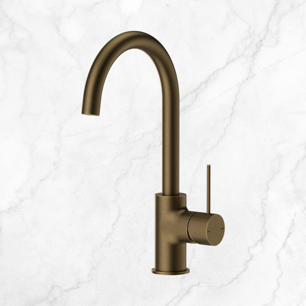 Nero Mecca Kitchen Mixer Tumbled Antique Brass