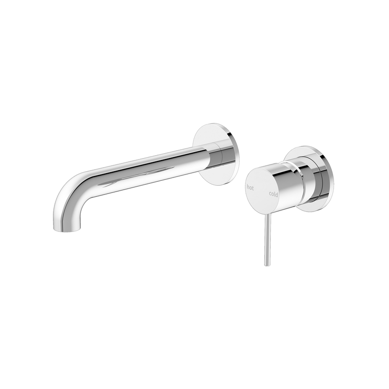 Mecca Wall Basin Mixer Separate Back Plate 185mm Spout Chrome