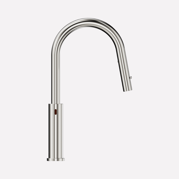 Nero Mecca Smart Sensor Pull Out Kitchen Mixer Brushed Nickel