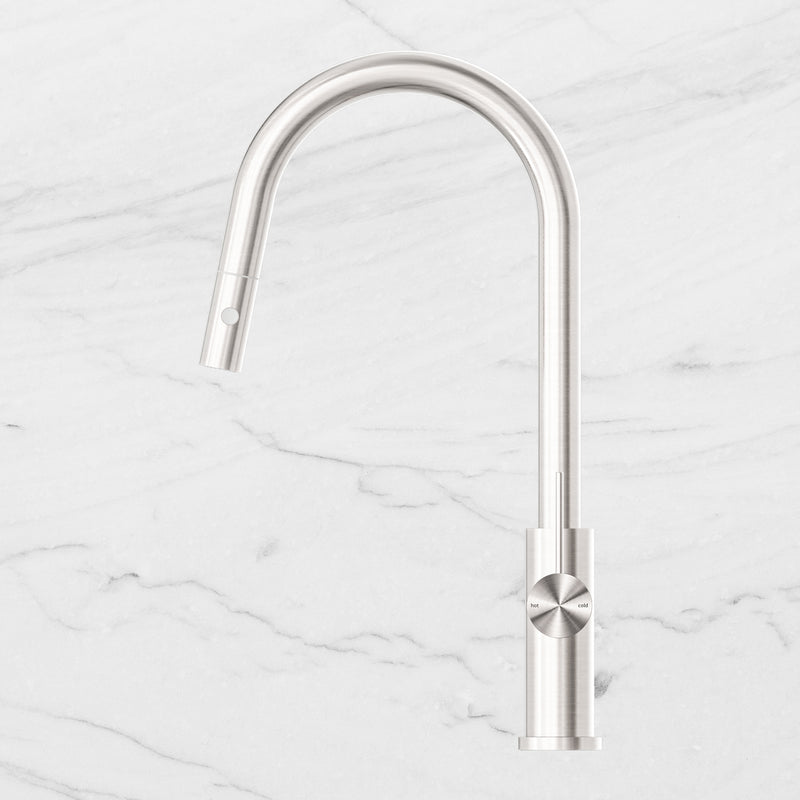 Mecca Brushed Nickel Pull Out Mixer With Veggie Spray Function