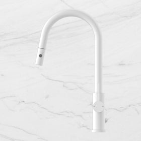 Mecca Matte White Pull Out Mixer With Veggie Spray Function