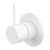 Nero Mecca Shower Mixer Handle Up 80mm Plate Matte White