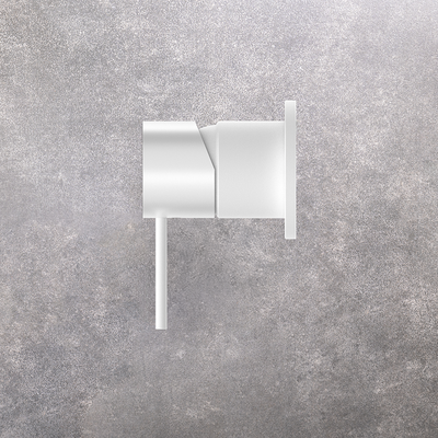 Mecca Shower Mixer with 60mm Plate Matte White