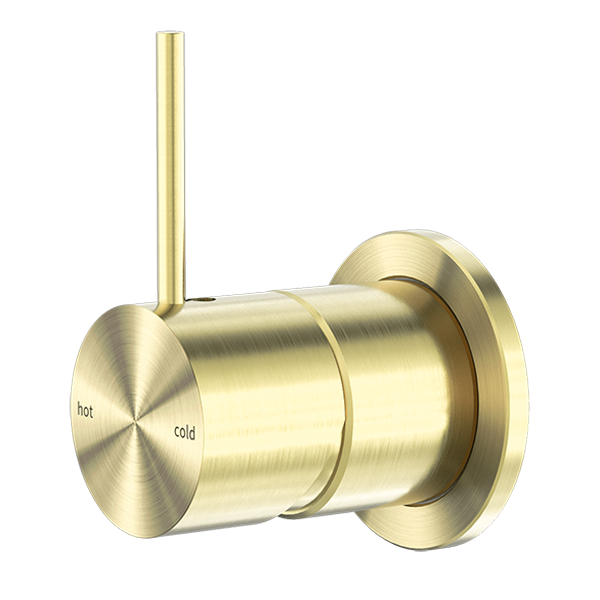 Nero Mecca Shower Mixer 60mm Handle Up Plate Brushed Gold