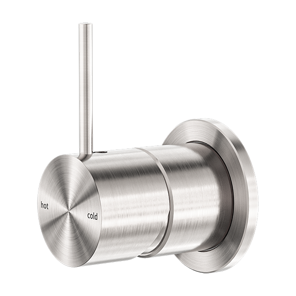 Nero Mecca Shower Mixer 60mm Handle Up Plate Brushed Nickel