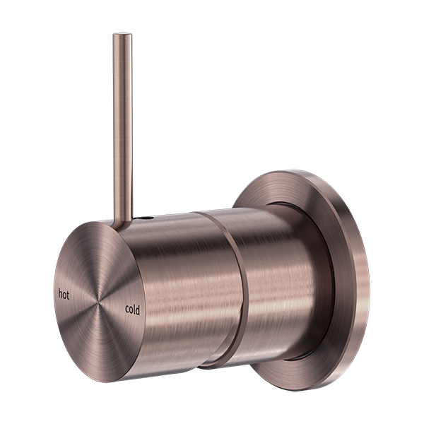 Nero Mecca Shower Mixer 60mm Handle Up Plate Brushed Bronze