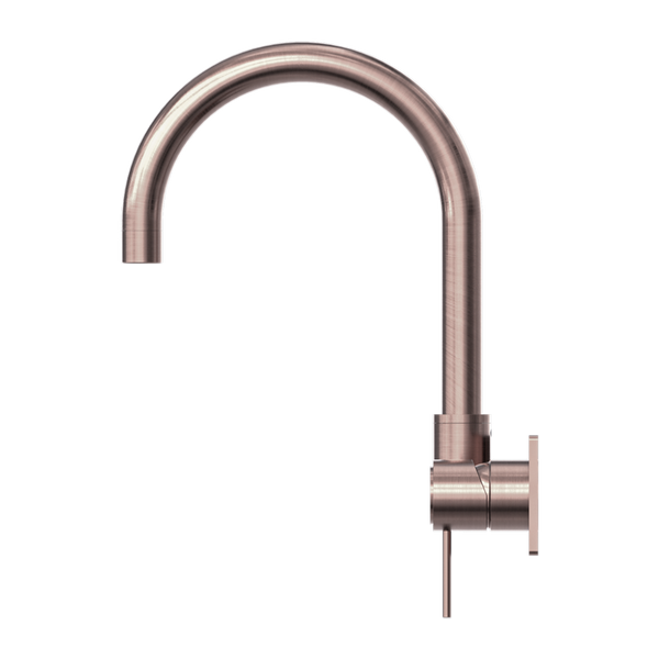Nero Mecca Wall Basin/Bath Mixer Swivel Spout Brushed Bronze