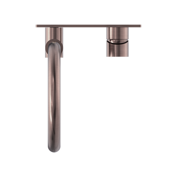 Nero Mecca Wall Basin/Bath Mixer Swivel Spout Brushed Bronze