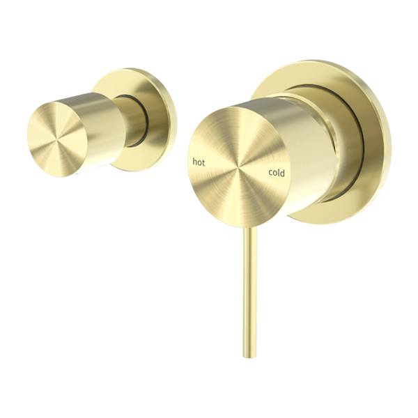 Nero Mecca Shower Mixer With Horizontal 2 Way Divertor Brushed Gold