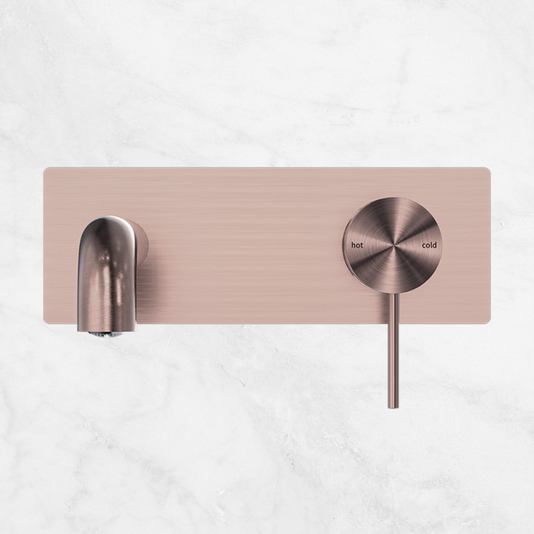 Nero Mecca Wall Basin/Bath Mixer 185mm Brushed Bronze