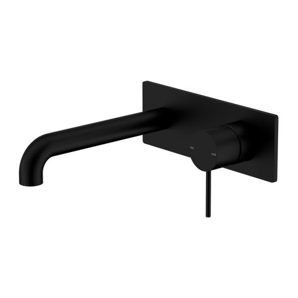 Nero Mecca Wall Basin/Bath Mixer 260mm Matte Black
