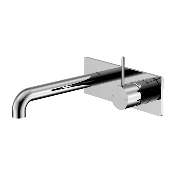 Nero Mecca Wall Basin/Bath Mixer Handle Up 260mm Chrome