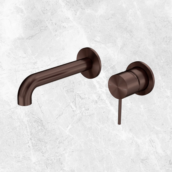 Nero Mecca Wall Basin/Bath Mixer Separate Back Plate 160mm (Complete Kit) Rome Bronze