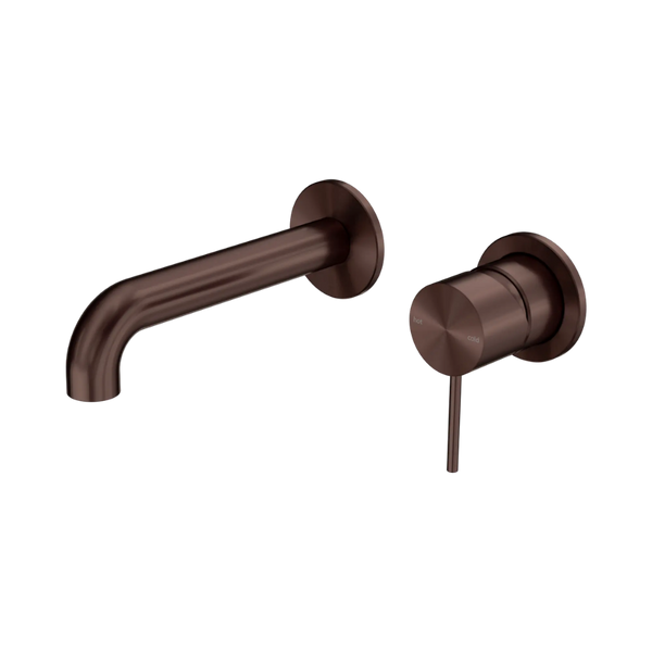 Nero Mecca Wall Basin/Bath Mixer Separate Back Plate 160mm (Complete Kit) Rome Bronze
