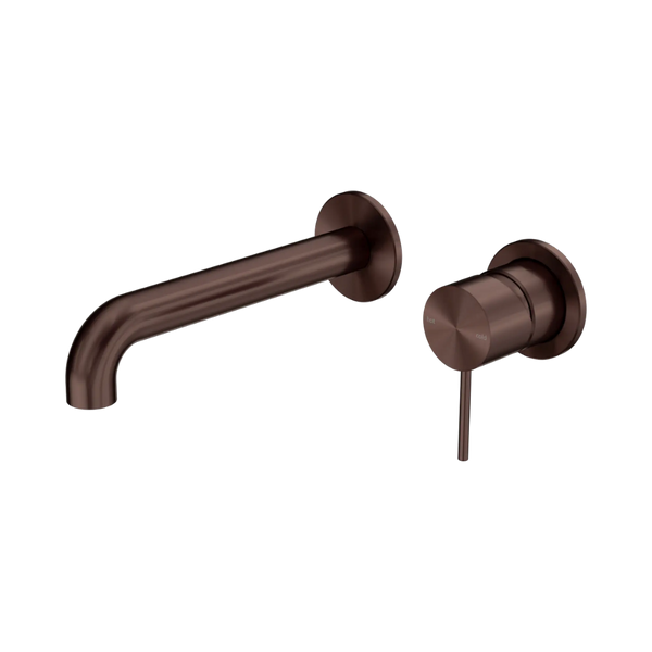 Nero Mecca Wall Basin/Bath Mixer Separate Back Plate 185mm (Complete Kit) Rome Bronze