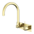 Nero Mecca Wall Basin/Bath Mixer Swivel Spout Handle Up Brushed Gold