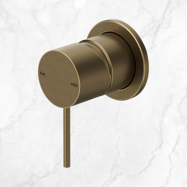 Nero Mecca Shower Mixer 60mm Plate (Complete Kit) Tumbled Antique Brass
