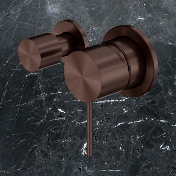 Nero Mecca Shower Mixer With Horizontal 2 Way Diverter (Complete Kit) Rome Bronze Lead Free