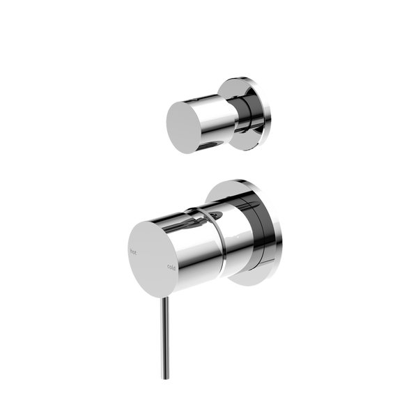 Nero Mecca Shower Mixer With Divertor Separate Back Plate Chrome