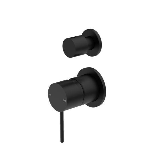 Nero Mecca Shower Mixer With Divertor Separate Back Plate Matte Black