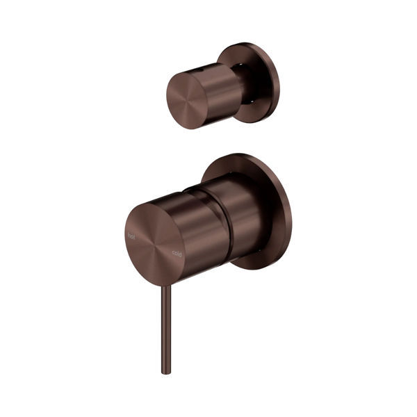 Nero Mecca Shower Mixer With Diverter Separate Back Plate (Complete Kit) Rome Bronze Lead Free