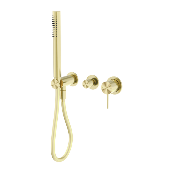 Nero Mecca Shower Mixer Divertor System Separate Back Plate Brushed Gold
