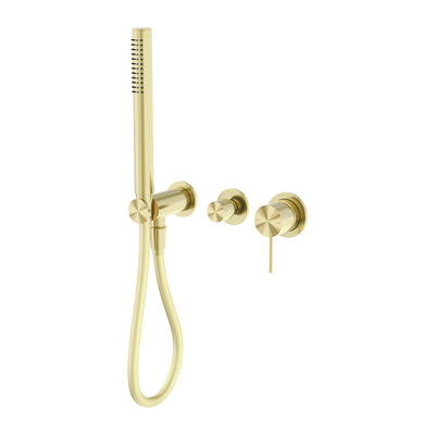 Nero Mecca Shower Mixer Divertor System Separate Back Plate Brushed Gold
