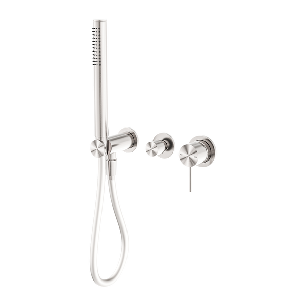 Nero Mecca Shower Mixer Divertor System Separate Back Plate Brushed Nickel