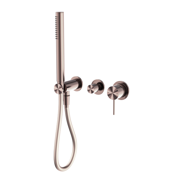 Nero Mecca Shower Mixer Divertor System Separate Back Plate Brushed Bronze