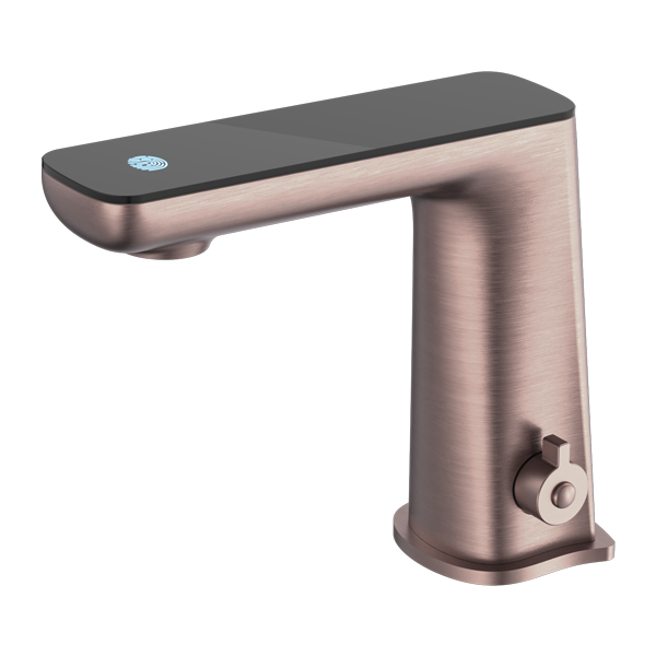 Nero Claudia Sensor Mixer With Black Top Display Brushed Bronze