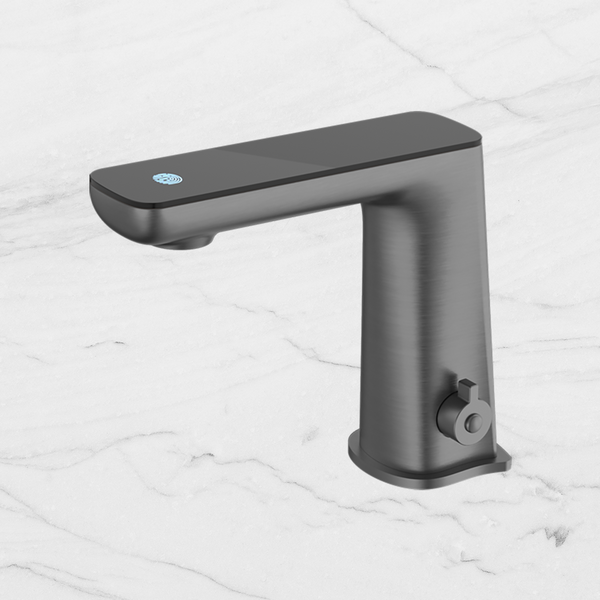 Nero Claudia Sensor Mixer with Black Top Display Brushed Gunmetal