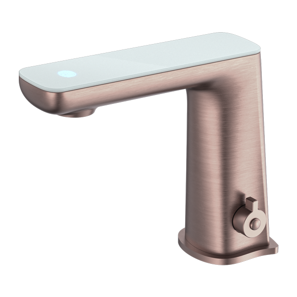 Nero Claudia Sensor Mixer With White Top Display Brushed Bronze