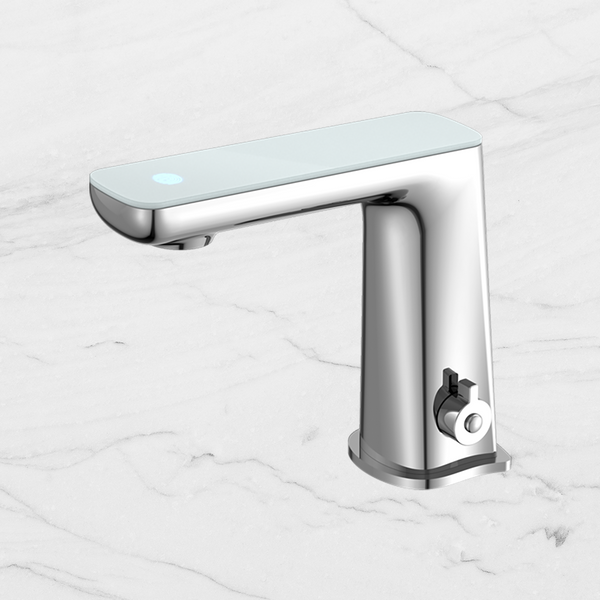 Nero Claudia Sensor Mixer with White Top Display Chrome