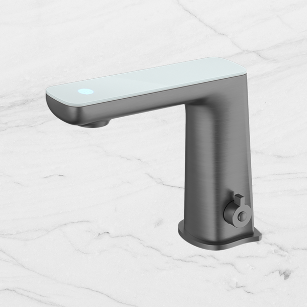 Nero Claudia Sensor Mixer with White Top Display Brushed Gunmetal