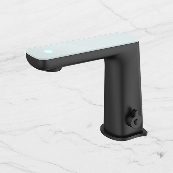 Nero Claudia Sensor Mixer with White Top Display Matte Black