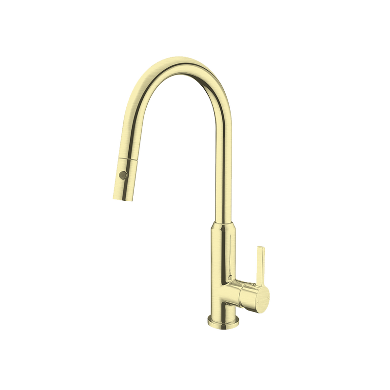 Pearl Pull Out Sink Mixer With Veggie Spray Function Brushed Gold