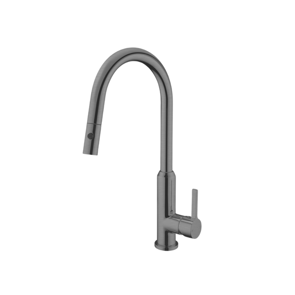 Nero Pearl Pull Out Sink Mixer With Veggie Spray Function Brushed Gunmetal